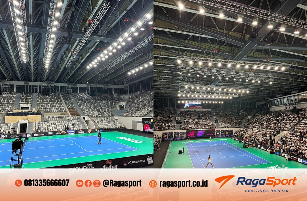 instalasi pencahayaan lapangan tenis