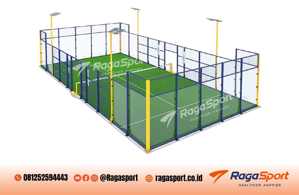 desain lapangan padel di ruang terbatas