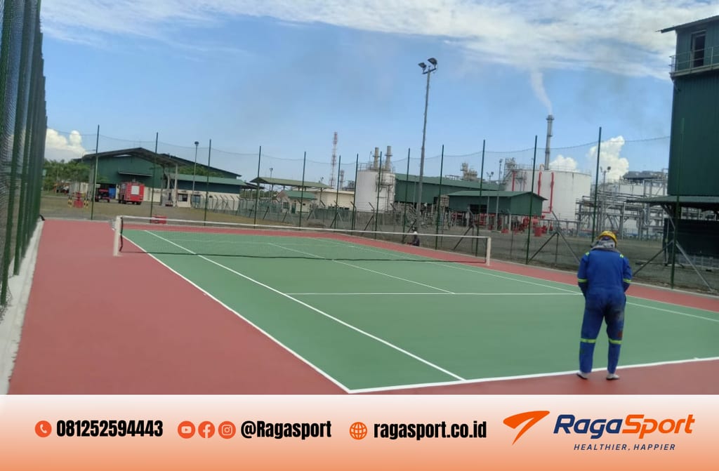 proses building kontraktor lapangan tenis