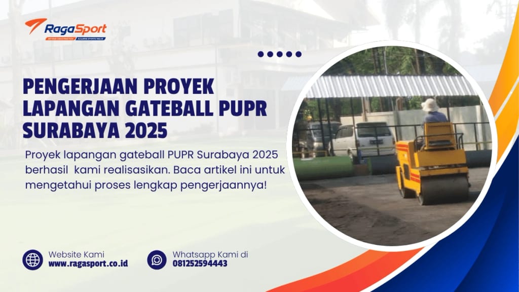 Pengerjaan Proyek Lapangan Gateball PUPR Surabaya 2025