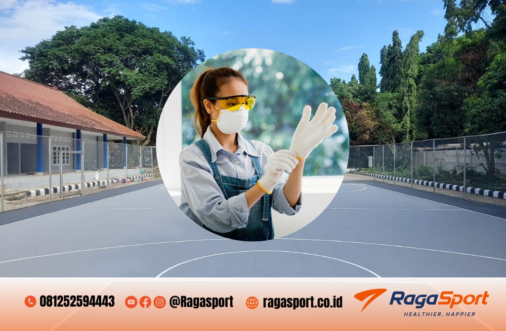 kesalahan warna cat lapangan basket