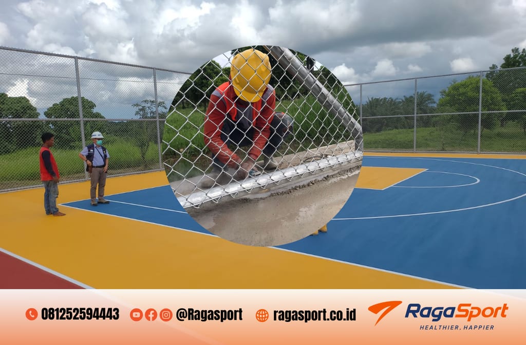 proses pengerjaan proyek lapangan di Banten