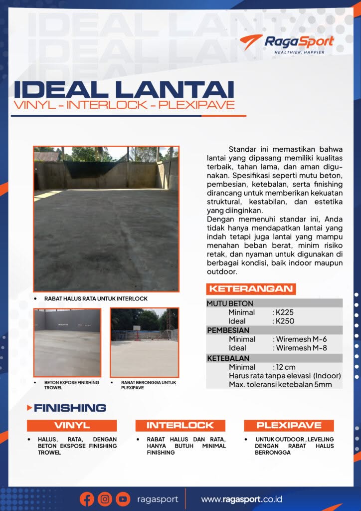 jasa pasang flooring Ideal Lantai Lapangan Cor untuk Flexypave